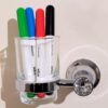 Eaglewiz Diamond Toothbrush Holder Wall-Mounted Glass Tumbler Silver Chrome Finish, Transparent Glass Cup - Image 4